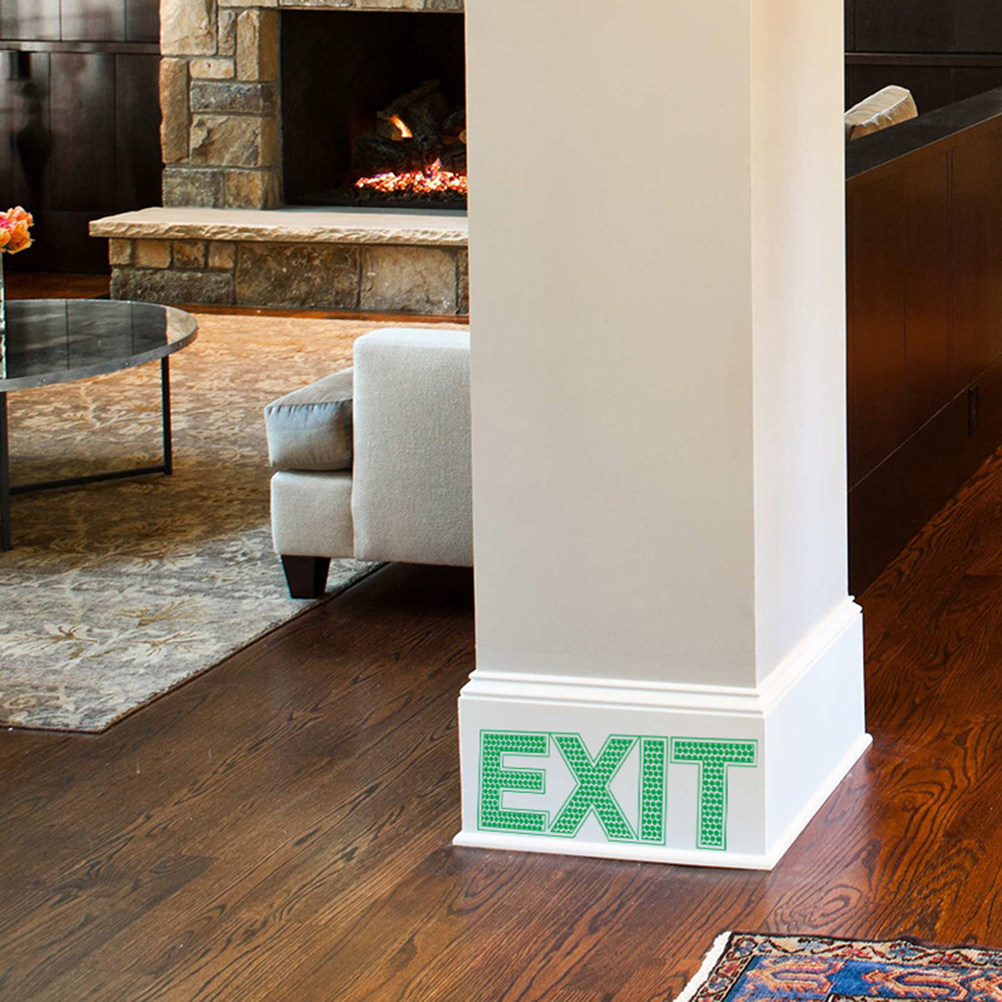 Emergency Exit Sign - Autocollant mural lumineux de signalisation de
