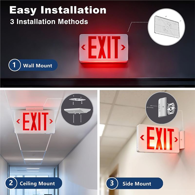Lumière de sortie LED homologu - Emergency Exit Sign avis et prix