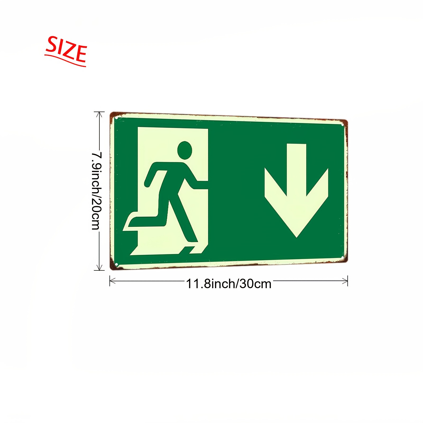 Panneau en métal vintage 2D |  - Emergency Exit Sign avis et prix
