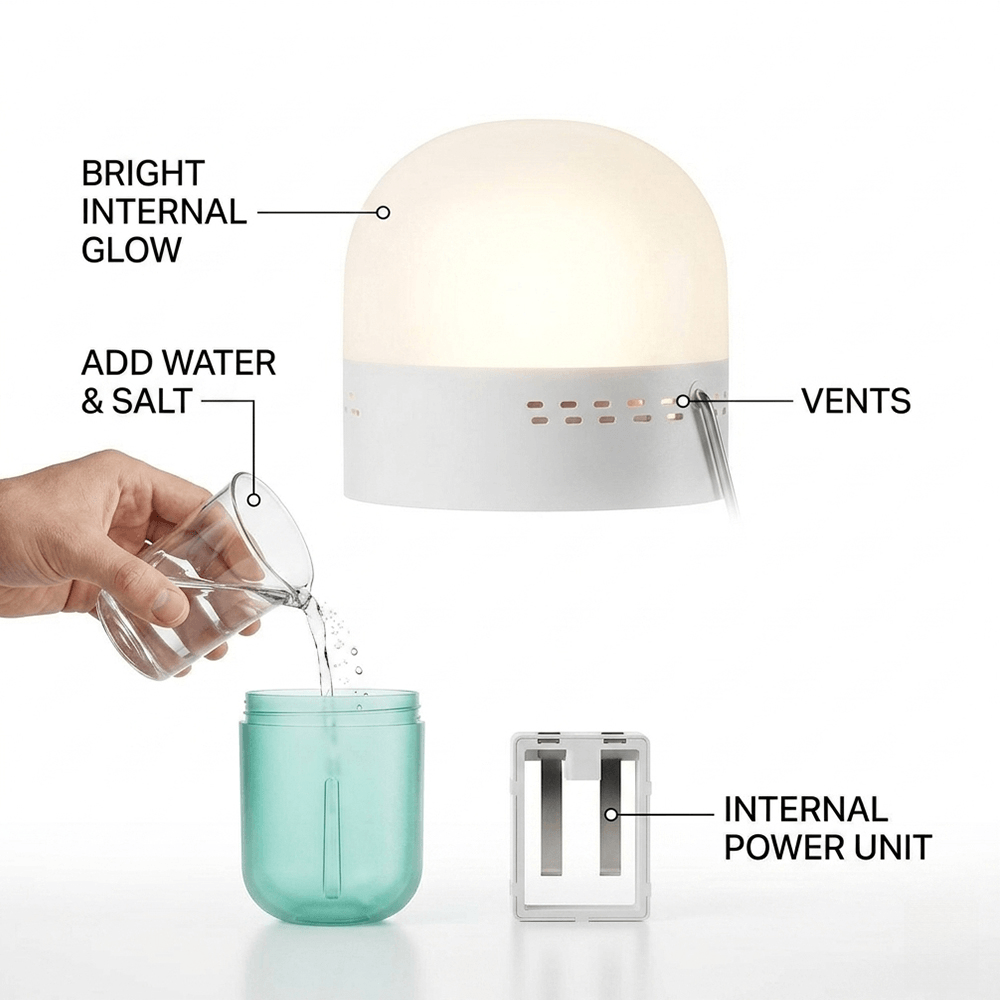 Lampe à sel portable compacte  - Power Outage Light avis et prix
