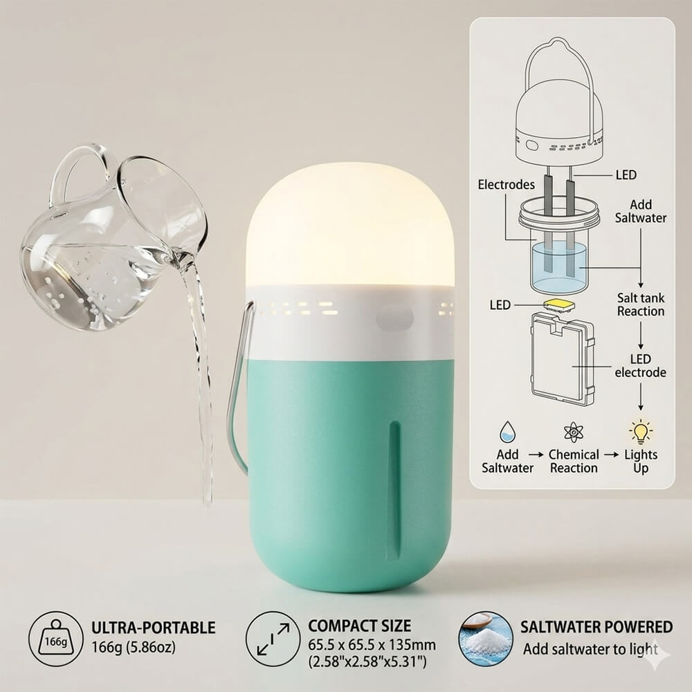 Lampe à sel portable compacte  - Power Outage Light avis et prix