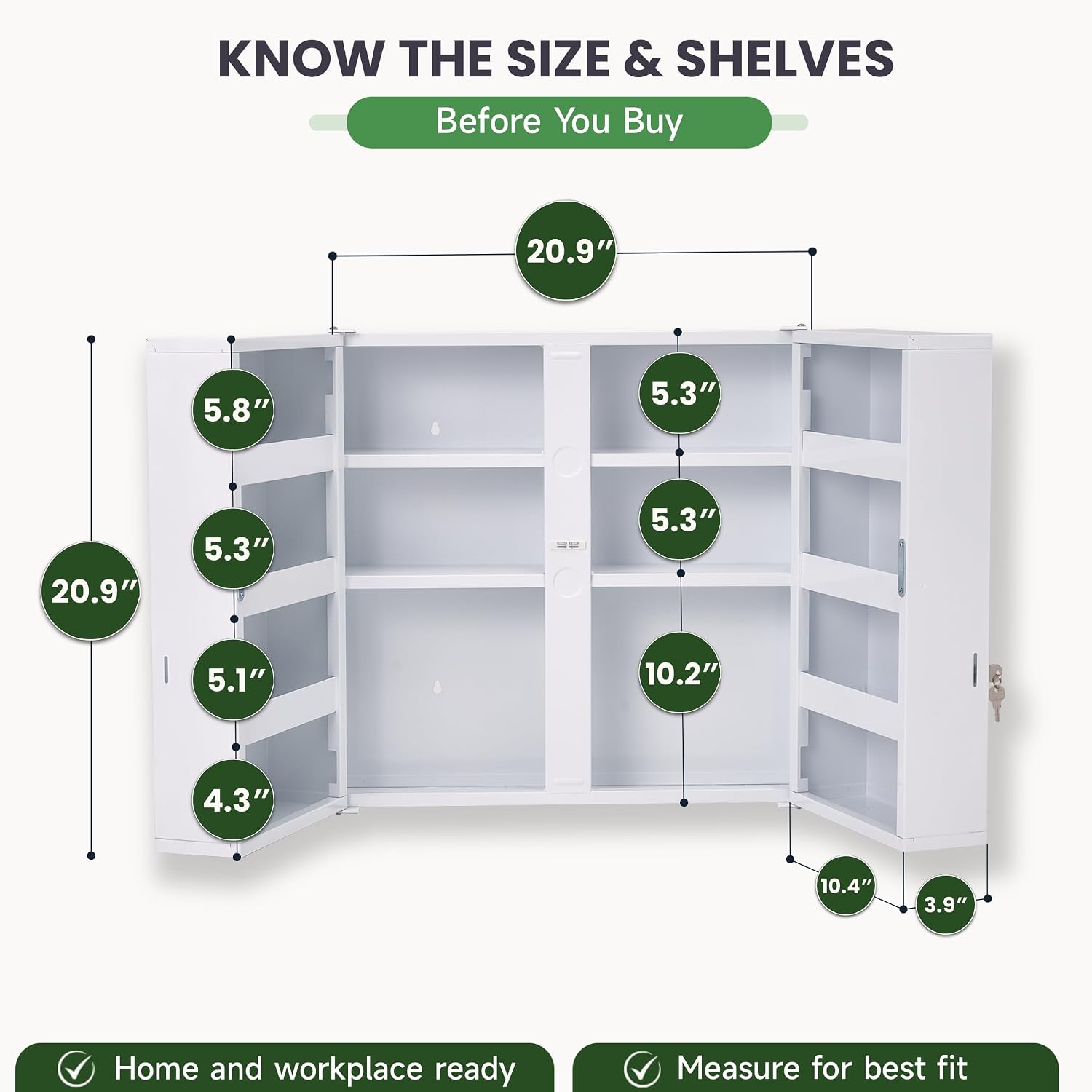 Grande armoire à pharmacie ver - Medicine Cabinet Lock avis et prix